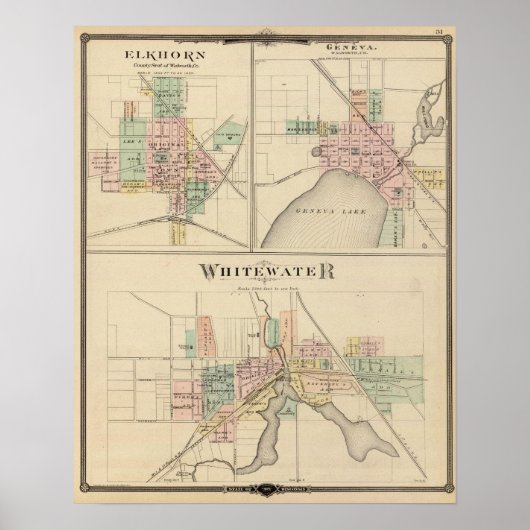 Whitewater, Elkhorn en Genève Poster (Voorkant)