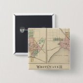 Whitewater, Elkhorn en Genève Vierkante Button 5,1 Cm (Voorkant /achterkant)