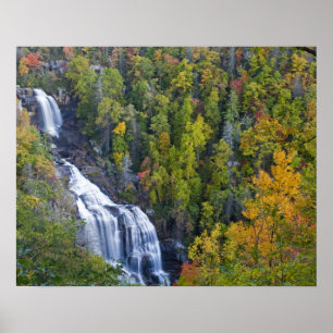 Whitewater Falls in de Nantahala National Poster
