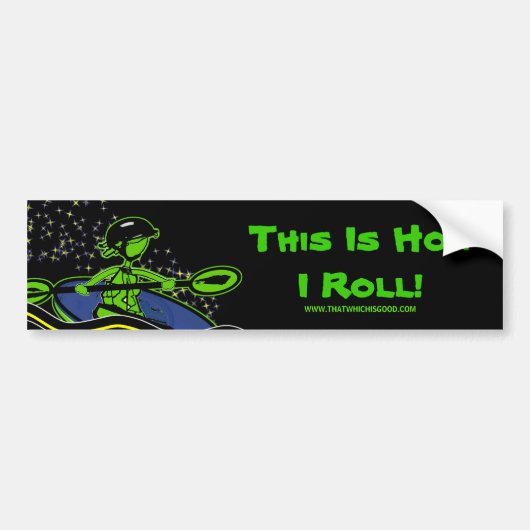Whitewater Kajak Rollen Bumpersticker (Voorkant)