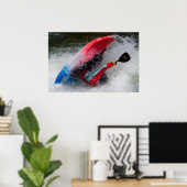 Whitewater Kayak Foto Poster (Thuiskantoor)
