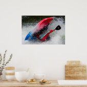 Whitewater Kayak Foto Poster (Keuken)