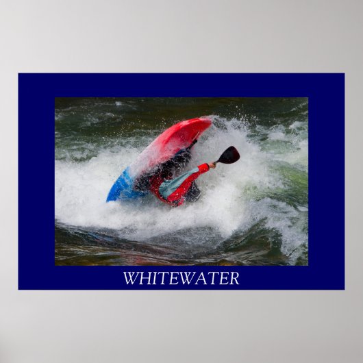 Whitewater Kayak Poster (Voorkant)