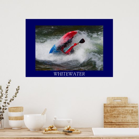 Whitewater Kayak Poster (Keuken)