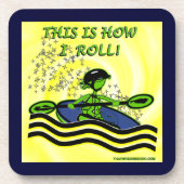 Whitewater Kayak Roll Bier Onderzetter (Voorkant)