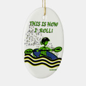 Whitewater Kayak Roll Keramisch Ornament (Rechts)