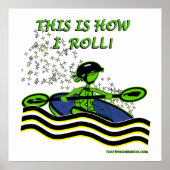 Whitewater Kayak Roll Poster (Voorkant)