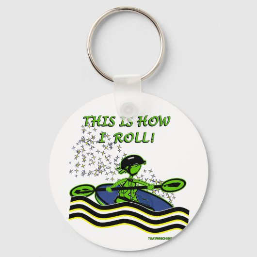 Whitewater Kayak Roll Sleutelhanger (Voorkant)