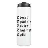 Whitewater Kayaking Checklist Gift for Kayaker Thermosbeker (Voorkant)