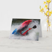 Whitewater Kayaking Greeting Card Kaart (Gele Bloem)