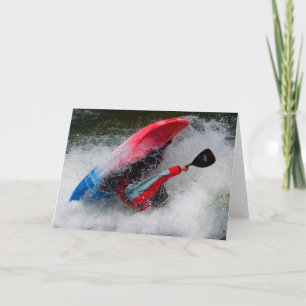 Whitewater Kayaking Greeting Card Kaart