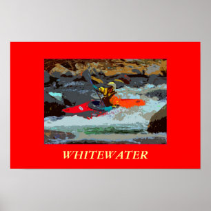 Whitewater Kayaking Photo Poster