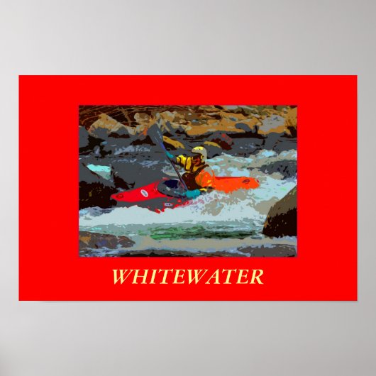 Whitewater Kayaking Photo Poster (Voorkant)