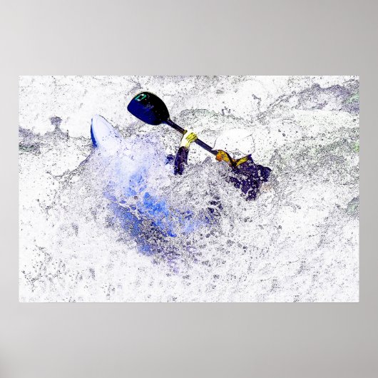 Whitewater Kayaking Poster (Voorkant)