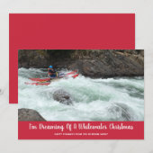 Whitewater kerst Uw eigen foto Flat Feestdagenkaart (Voorkant / Achterkant)