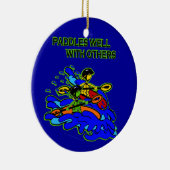 Whitewater Paddles goed met anderen Keramisch Ornament (Rechts)