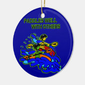 Whitewater Paddles goed met anderen Keramisch Ornament (Links)