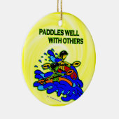 Whitewater Paddles goed met anderen Keramisch Ornament (Rechts)