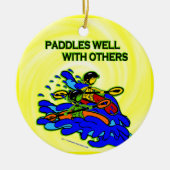 Whitewater Paddles goed met anderen Keramisch Ornament (Voorkant)