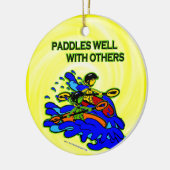 Whitewater Paddles goed met anderen Keramisch Ornament (Links)