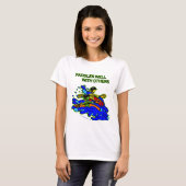 Whitewater Paddles goed met anderen T-shirt (Voorkant volledig)