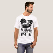 Whitewater Rafting Adventure Silhouette Design T-shirt (Voorkant volledig)