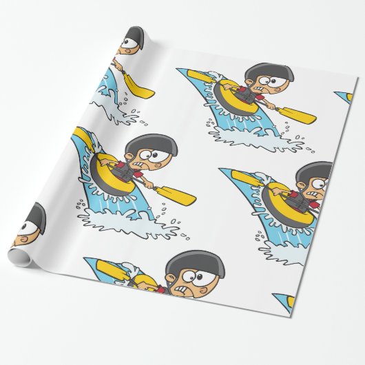 Whitewater Rafting Avontuur met Bang Jongen Cadeaupapier (Uitgerold)