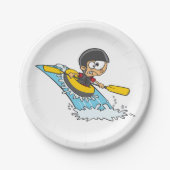 Whitewater Rafting Avontuur met Bang Jongen Papieren Bordje (Voorkant)