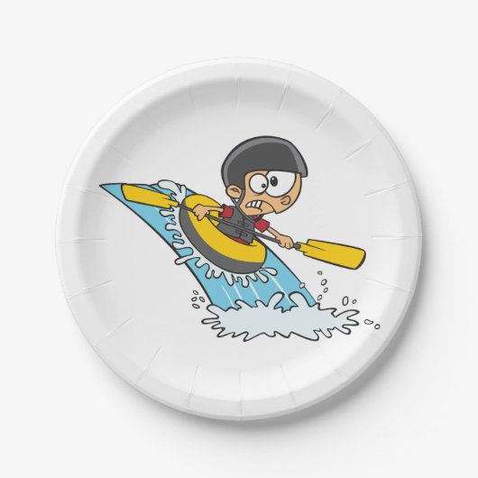 Whitewater Rafting Avontuur met Bang Jongen Papieren Bordje (Voorkant)