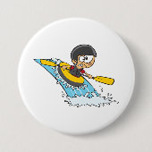 Whitewater Rafting Avontuur met Bang Jongen Ronde Button 7,6 Cm (Voorkant)