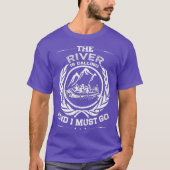 Whitewater Rafting Distressed River Raft T-shirt (Voorkant)