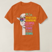 Whitewater Rafting Guide Llama T-shirt (Design voorkant)