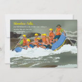 Whitewater Rafting-uitnodigingen Kaart (Voorkant)
