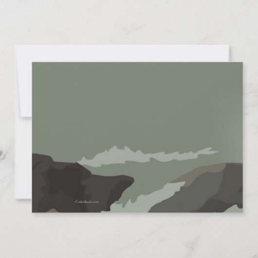 Whitewater Rafting-uitnodigingen Kaart (Achterkant)