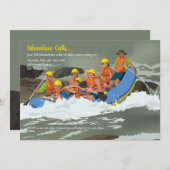 Whitewater Rafting-uitnodigingen Kaart (Voorkant / Achterkant)