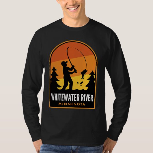 Whitewater River Minnesota Fishing T-shirt (Voorkant)
