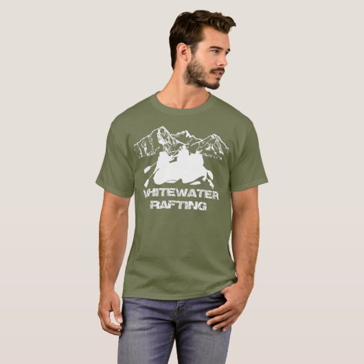 Whitewater River Rafting Adventure Graphic T-shirt (Voorkant volledig)