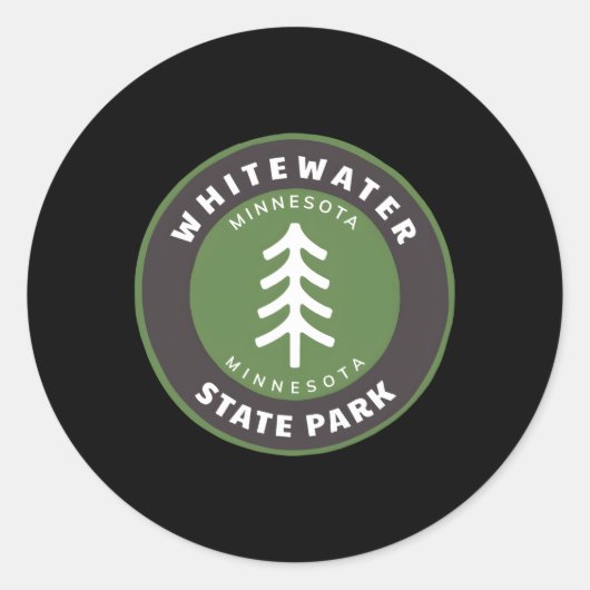 Whitewater State Park Minnesota Mn Bos Tree Bad Ronde Sticker (Voorkant)
