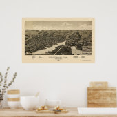 Whitewater, WI Panoramic Map - 1885 Poster (Keuken)