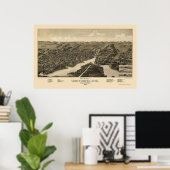 Whitewater, WI Panoramic Map - 1885 Poster (Thuiskantoor)