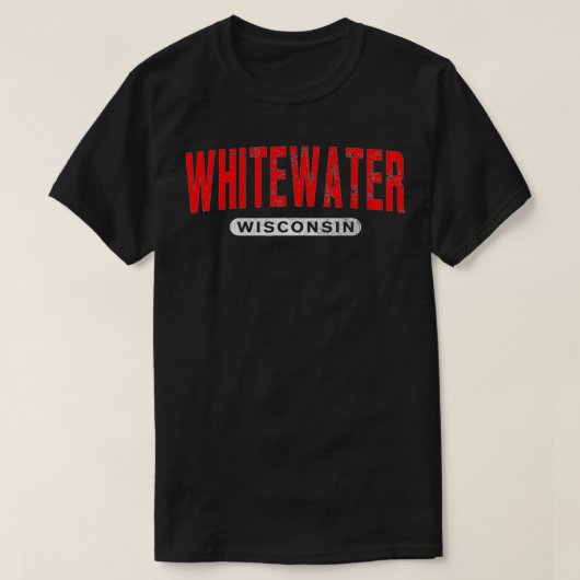 WHITEWATER WI WISCONSIN Funny USA City Roots Vinta T-shirt (Design voorkant)