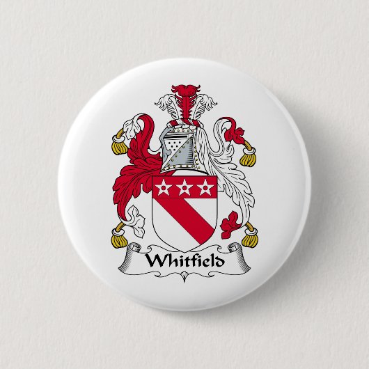 Whitfield Family Crest Ronde Button 5,7 Cm (Voorkant)