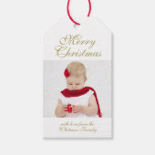 Whitfoto van Merry kerst Cadeaulabel (Voorkant)