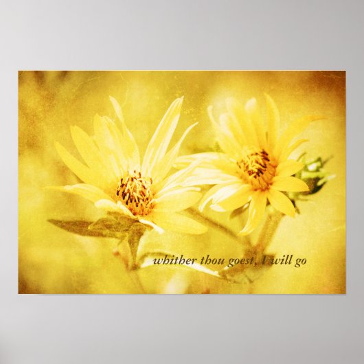 Whither Thou Goest Wildflower Art Poster (Voorkant)