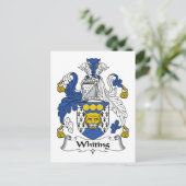Whiting Family Crest Briefkaart (Staand voorkant)