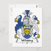 Whiting Family Crest Briefkaart (Voorkant / Achterkant)
