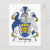 Whiting Family Crest Briefkaart (Voorkant)
