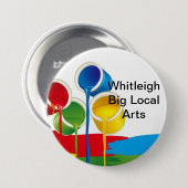 Whitleigh Big Local Arts Badge. Middelgrote groott Ronde Button 7,6 Cm (Voorkant /achterkant)