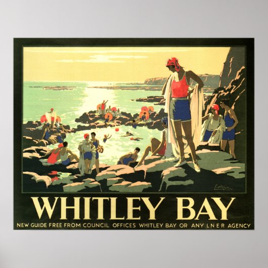 WHITLEY BAY ENGLAND UK LNER  Railway Poster (Voorkant)