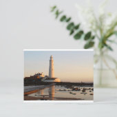 WHITLEY BAY LIGHTHOUSE BRIEFKAART (Staand voorkant)